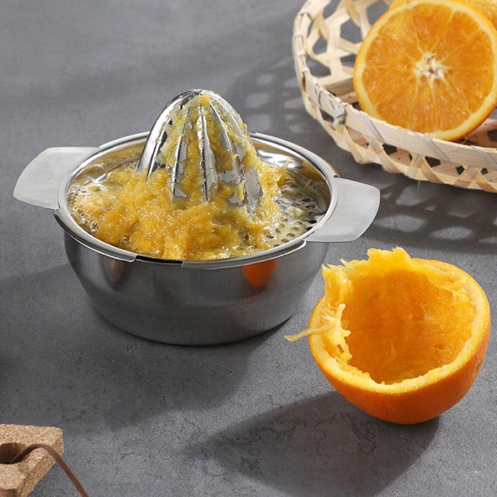 Juicer 304 Stainless Stee Hand Pressed Juice Maker With Bowl Lemon Squeezer  Fruit