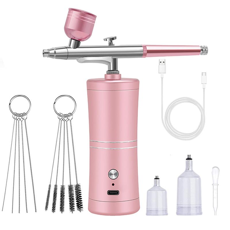 Portable Rechargeable Wireless Airbrush With Compressor Single Action Spray Gun For Face Beauty Nail Art Tattoo Craft Cake Paint