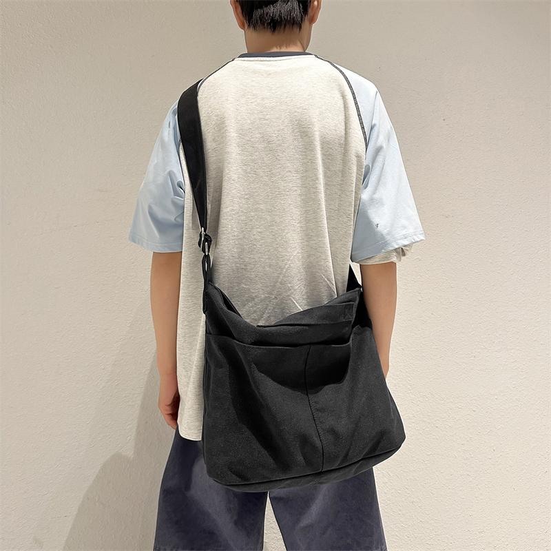 Borsa a Spalla Monocolore Unisex Grande Capacità Borsa a Tracolla per Pendolari