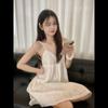 ins pure desire wind pure cotton white suspender skirt pajamas women's summer new pajamas white moonlight home dress women