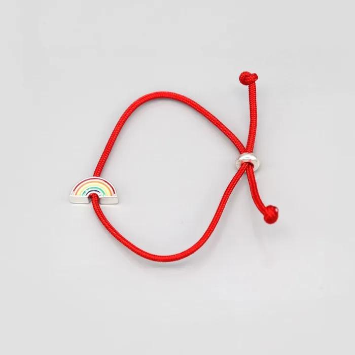 Color Motive Knot Bracelet Daisy Rainbow Clover Knot Thread Bracelet