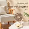 Portable USB Rechargeable Oscillating Desk Fan with Timer CN plug (adapter included)