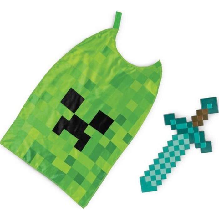 Minecraft Kostüm - DISGUISE - Schwert + Creeper Umhang - Halloween- und Karnevalskostüm