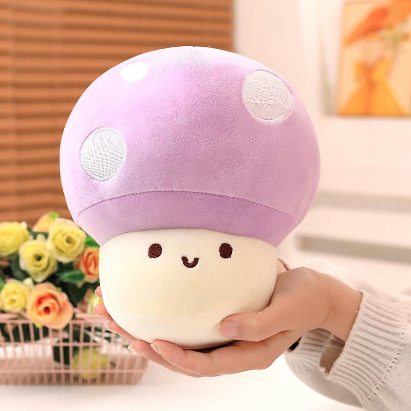 Cute Expression Little Mushroom Doll Plush Toy Red Mushroom Doll Girl Bag Keychain Pendant