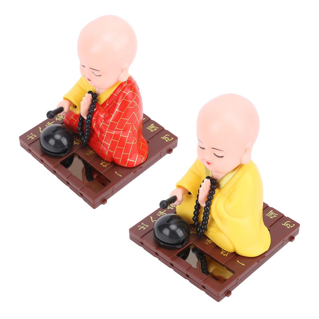 Solar Kleine Mönchsfigur Lustiges Nickendes Lichtsensor Energiesparend Solar Kleine Mönchsornament für H