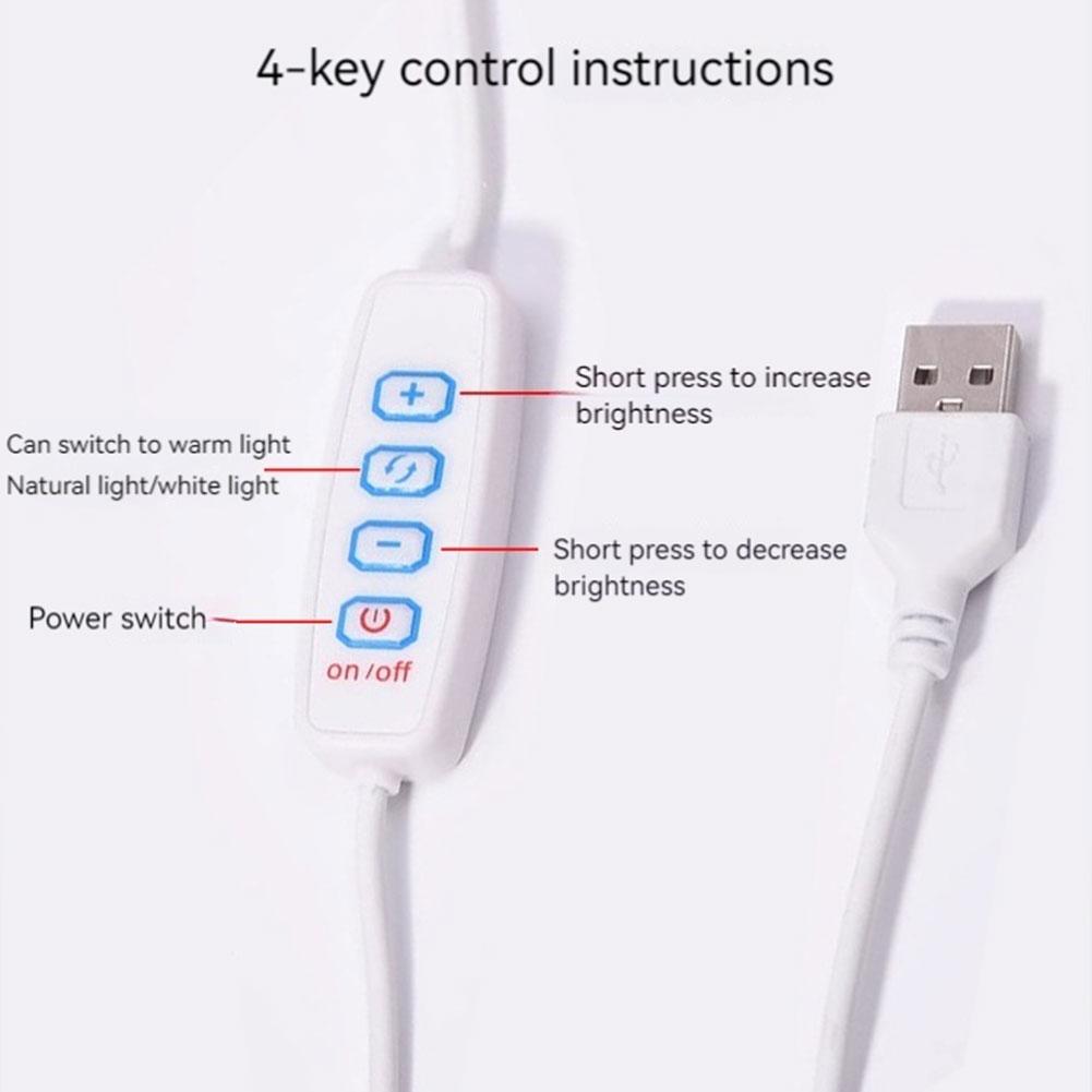 LED Half Moon Light for Nail 39CM Table Lamp U-Shaped Fill Light Specific Desk Work Lighting for Salon Tattoos Eyebrows Beauty