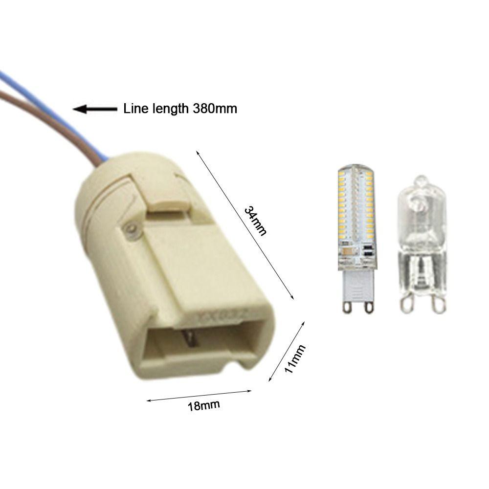 High Quality Wire Connector Lamp Holder G4/G5.3/G9 G4 Socket Plug Bulb Base Ceramic Head 10cm Lamp Socket for Halogen lamp