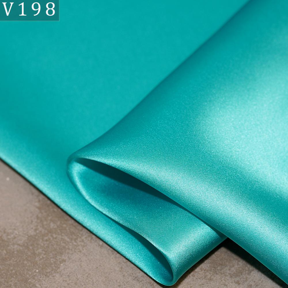 HYSK Natural Genuine Pure 100% Silk Crepe Satin Fabric Silk China Duchess Plain Brown by Meter for Dress Bedding Wedding