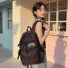 Zaino a pois con fiocco, grande capacità, multi-scomparto, daypack, borsa scolastica alla moda per adolescenti