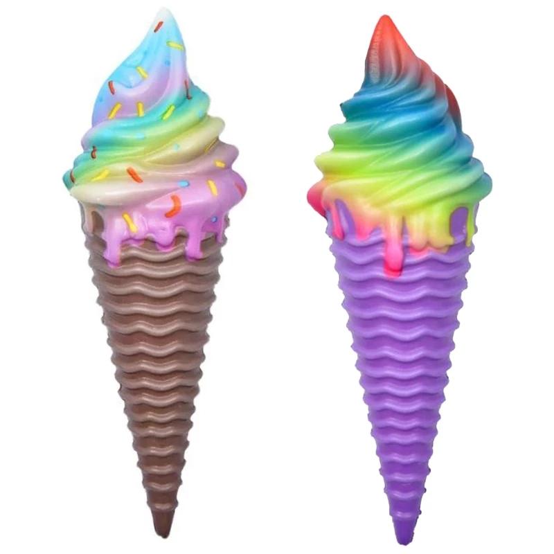 Squishies Colorful Ice Cream Squishy Slow Rising Soft Creative Squeeze Toy Simulation Stress Relief Funny Xmas Gift Toy for Kids