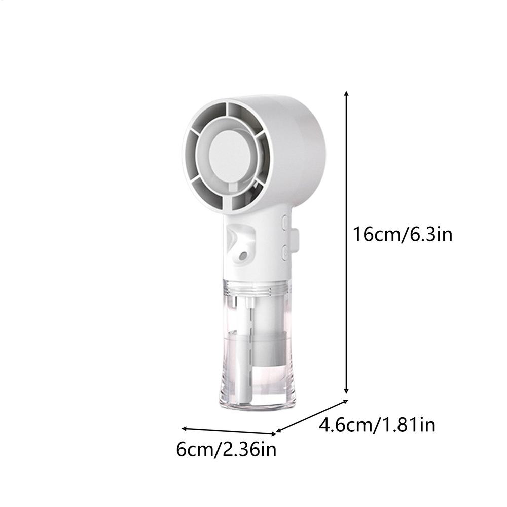 Handheld misting fan USB Rechargeable Powerful Cooling Tool Fan  Portable Water Mist Fan Personal Hand Held Small Fan белый