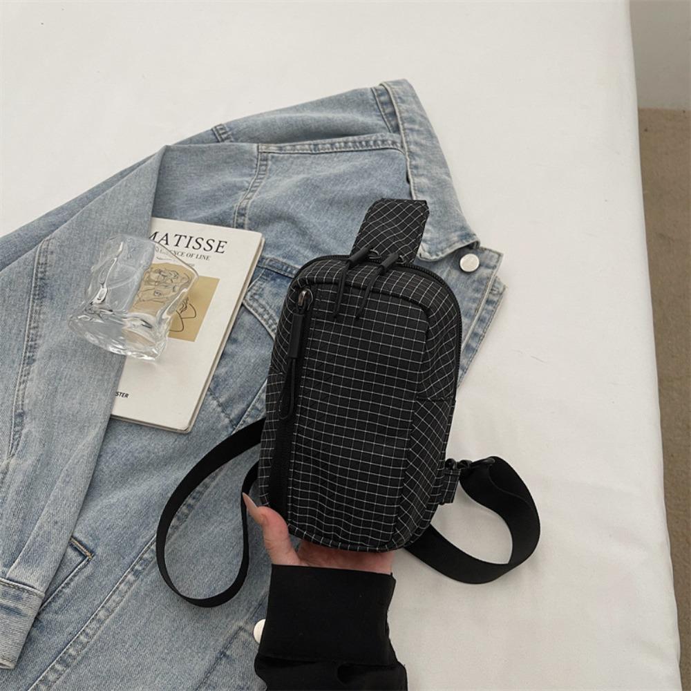 

Multifunctional Plaid Waist Bag Waterproof Nylon Crossbody Bag Fashion Fanny Pack Girls Travel