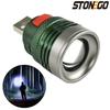 Mini USB Powerful 3 Gears Flashlight Portable Zoomable Lighting Supply Aluminum Alloy  Flashlight Filling Light