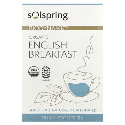 Dr. Mercola Biodinamico, Biologico Colazione Inglese, Tè Nero, 18 Bustine di Tè, 1,27 oz (36 grammi)