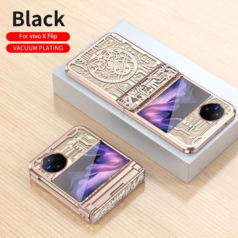 Vivo X Flip Phone Case Full Coverage Shockproof PC Leather Cover With Smooth Hinge Design Foldable Smartphone