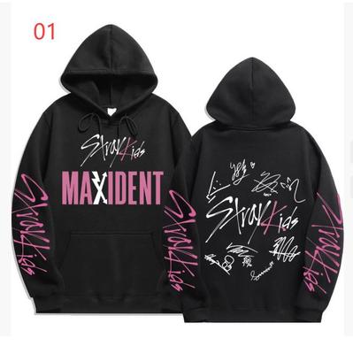 [USED] STRAY KIDS Men's Unisex Knit Rib Sweatshirt and Hoodie for Fall and Winter