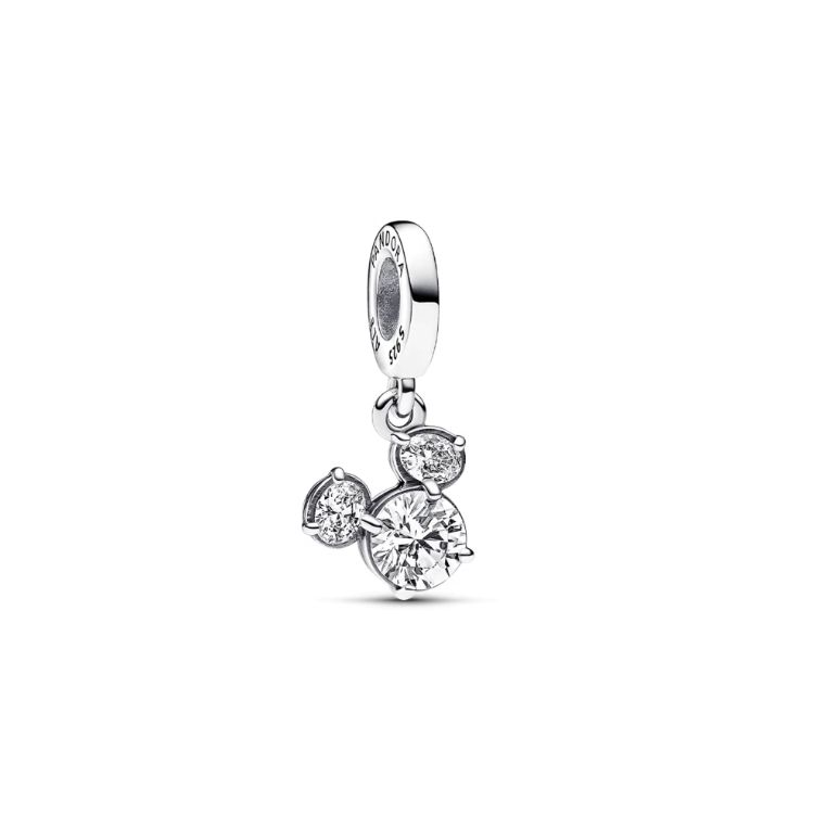 Pandora Disney Series Shining Mickey Head Shape Pendant Women pendant Silver 793031C01 Box