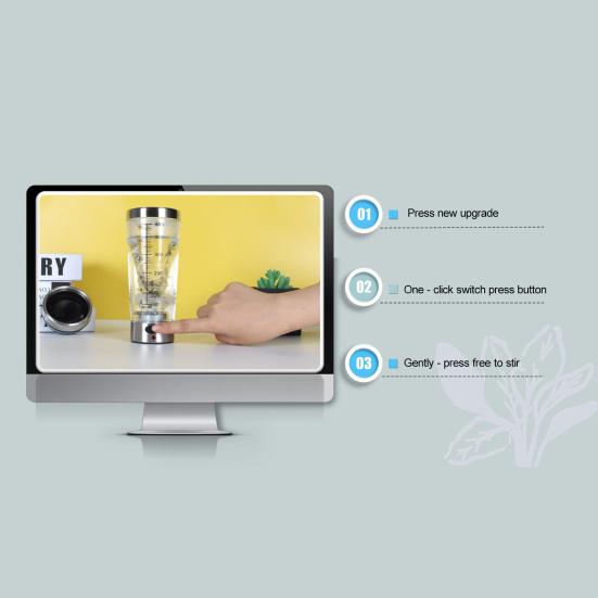 500 ml elektrische Shaker-Flasche, automatischer Mischbecher, langlebiger, vielseitiger Protein-Shaker-Becher für das Home-Office in der Schule