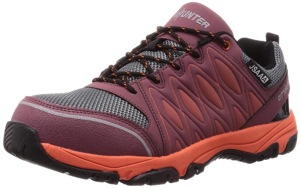 Fukuyama Rubber CITYHUNTER #100 Men's Protective Sneakers, Plum, Size 25.5 Cm, 3E