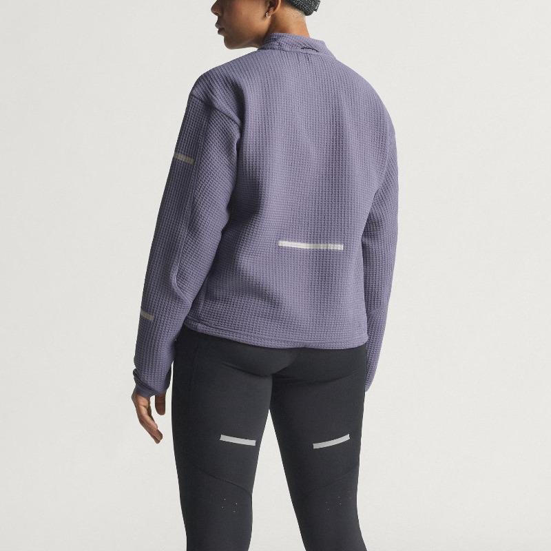 adidas Adi365 Running Crewneck Logo Reflective Moisture-Wicking Warm Running Waffle Sweatshirt Women Sweatshirt JP3844