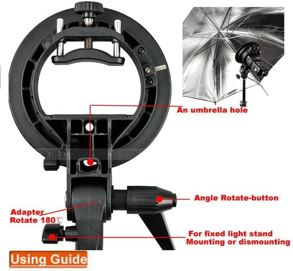 Godox mount with adjustable with Bowens mount for S-type bracket/bracket angle/holder strobes/flashes/softboxes/beauty dishes/umbrellas [Used]