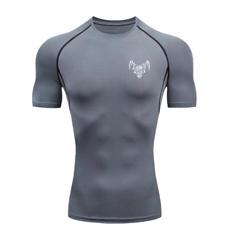 Fallen Angel  Men's Sports T-shirt Training Fitness Compression Short Sleeve Rashguard for Men Quick Dry Workout T-Shirt