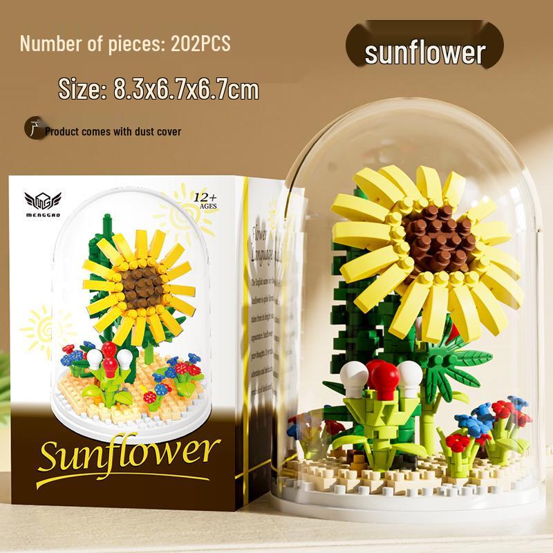 

Совместимые с Лего строительные блоки Букет бонсай: Креативные настольные украшения с игрушками лилиями и розами