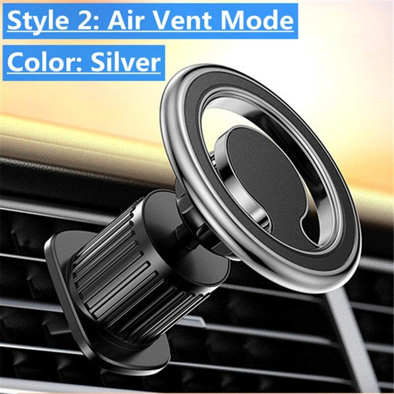Car Magnetic Phone Holder for Magsafe Ring Paste Dashboard Air Outlet Mount Strong Magnet GPS Bracket for iPhone Samsung Xiaomi