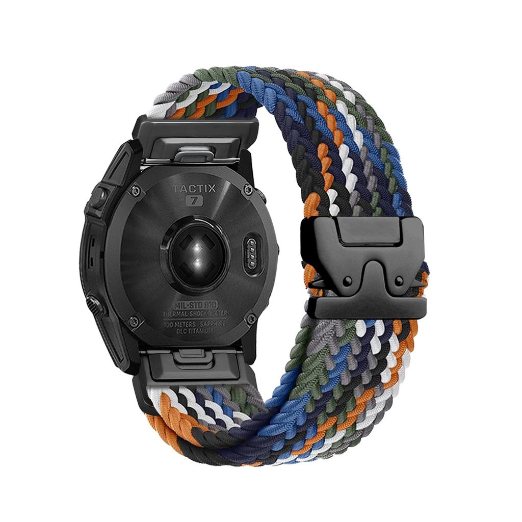 רצועת שעון ניילון נמתחת QuickFit 20/22/26 מ"מ עבור Garmin Fenix 8/7/6/5 Forerunner 965/955/945 Instinct Tactix רצועת שעון אלסטית