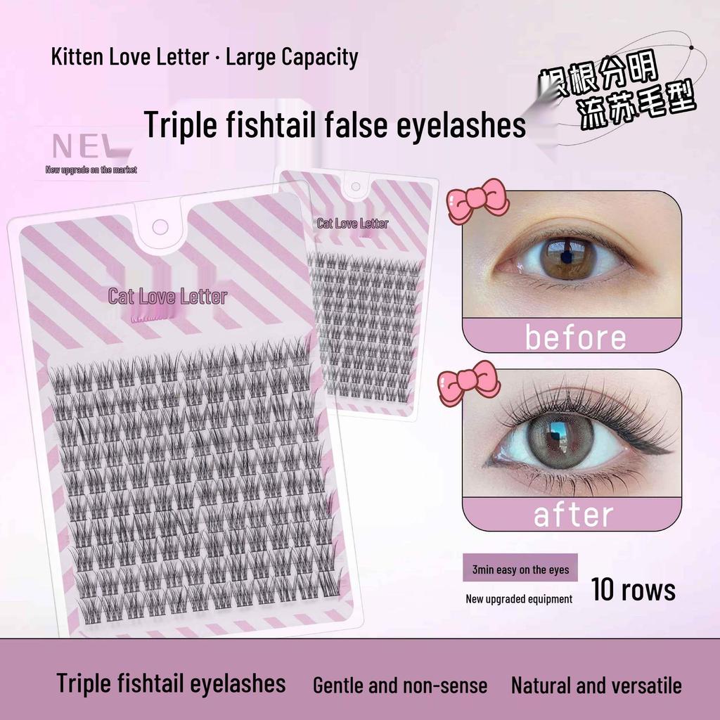 "Cílios postiços Lazy Trilogy Sunflower White Moonlight Magic Fairy Curl"