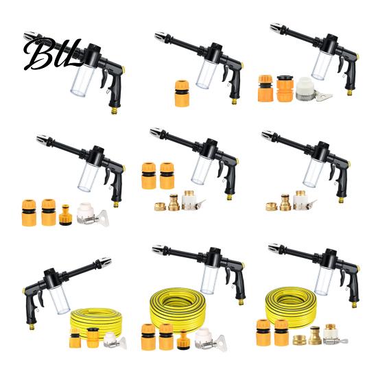 Versatile Garden Hose Nozzle with Foam Cannon, 3 Spray Modes, High-Pressure Car Wash Sprayer Nozzle, Heavy Duty Booster for Washing Outdoor