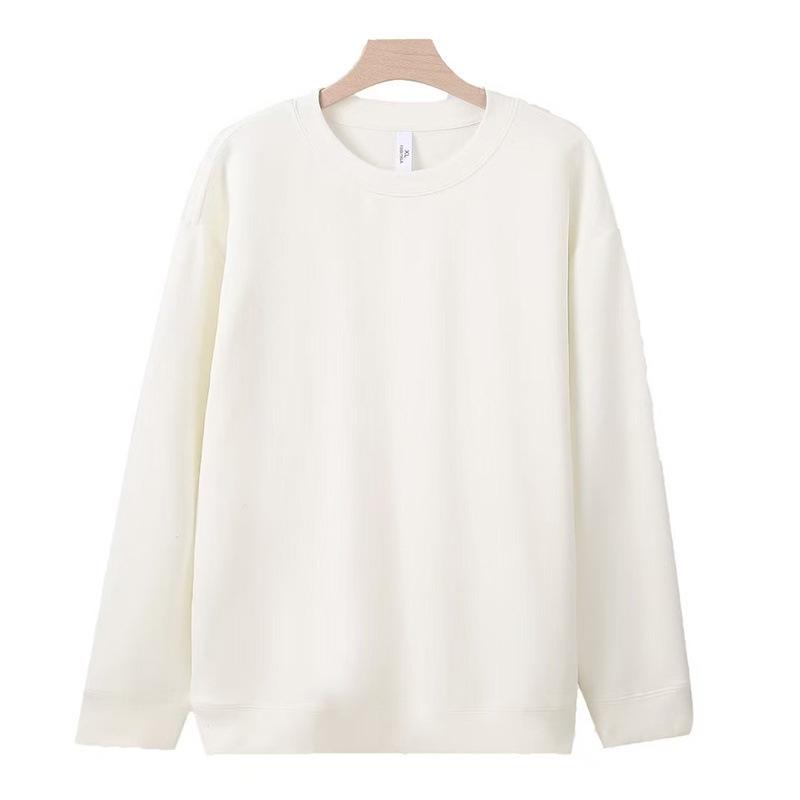 2025 Autumn/Winter Unisex Brushed Fleece Loose Fit Round Neck Sweatshirt 4XL: 180-200 jin