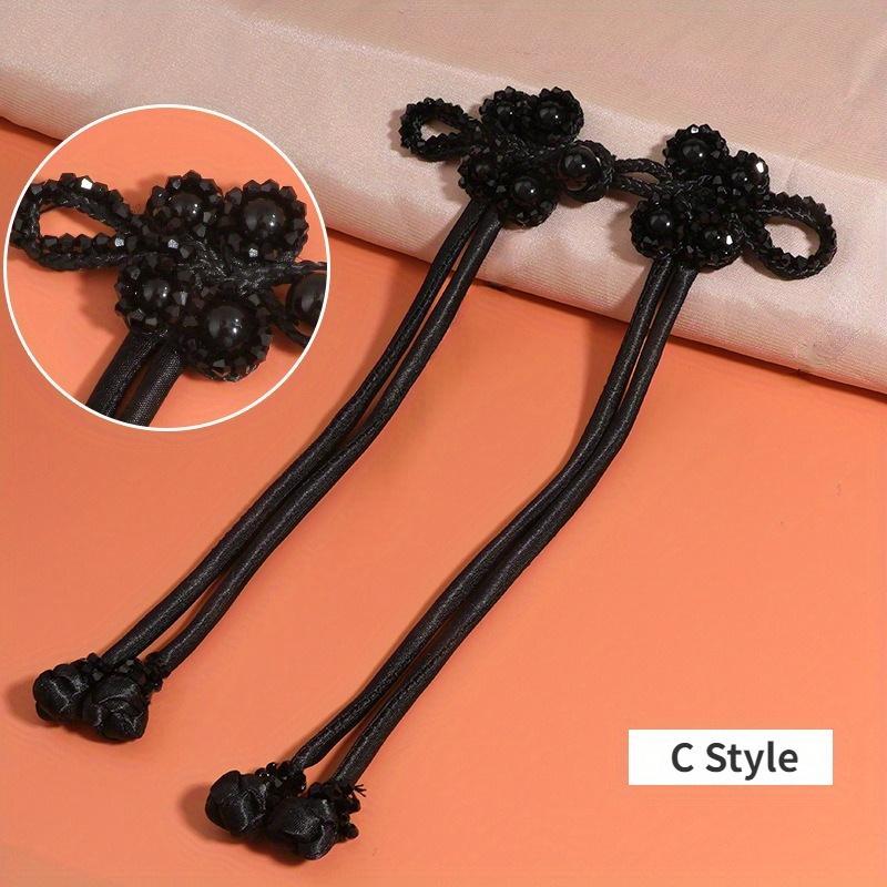 1 pezzo Fibbia Cheongsam Cinese con Nodo a Frangia Bordatura Perline Chiusura Bottoni Nodo Cinese Bottoni Decorativi per Abbigliamento Artigianato Fai da Te