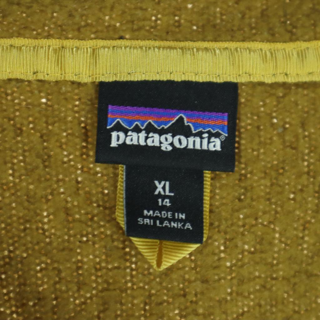 Patagonia One Point Logo Long Sleeve Fleece Jacket XL Brown STY65411FA20 Kid's Used