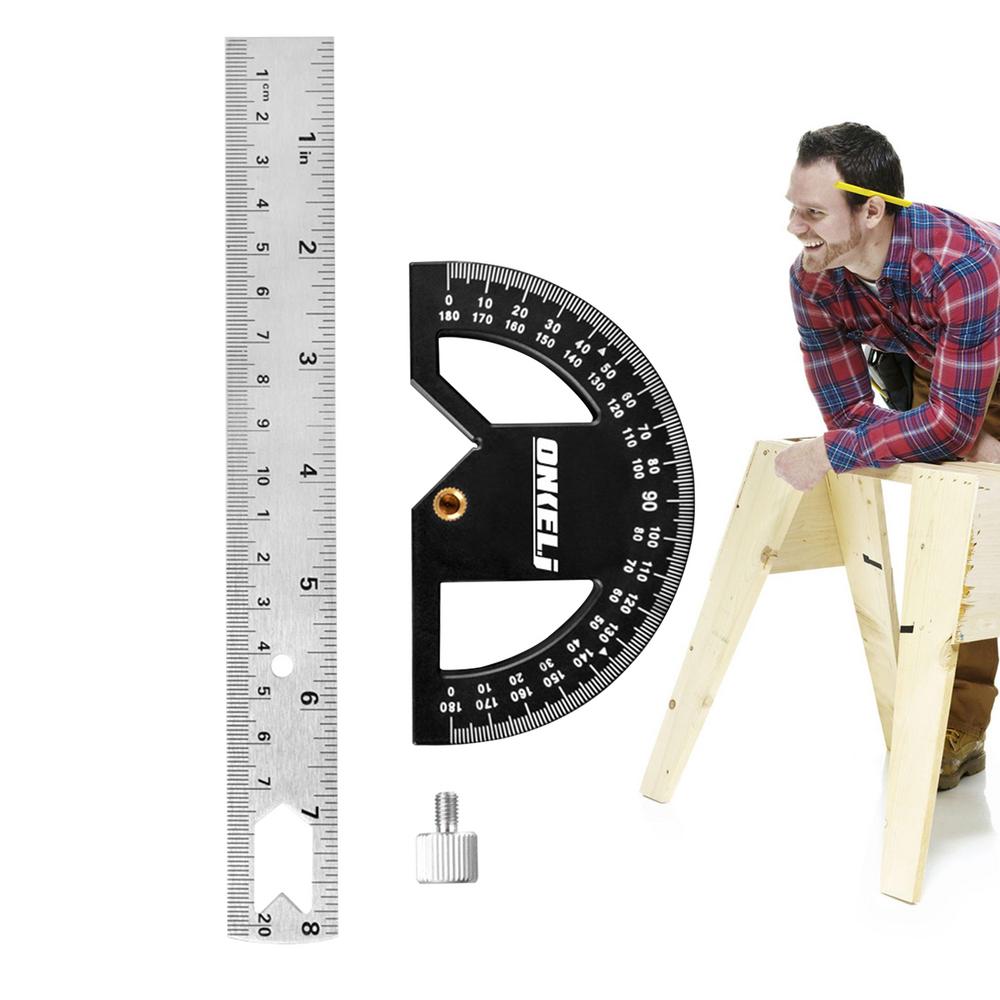 Угломер для деревообработки, измерительная линейка-угломер, портативный, регулируемый, инструменты для деревообработки для промышленных столяров