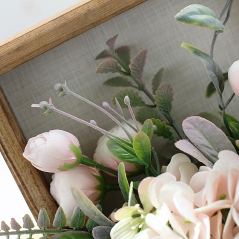 Wood Photo Frame Imitation Flowers Decoration Simulated Flower and Plant Photo Frame