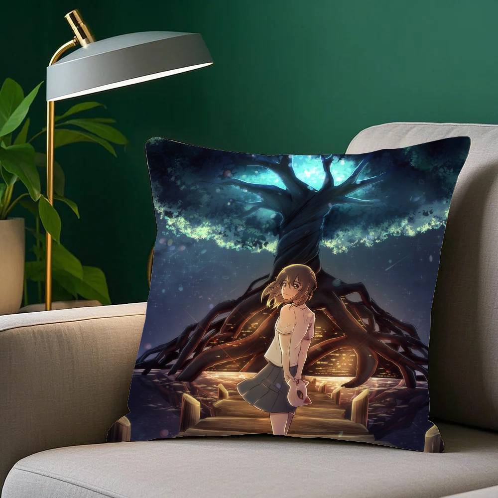 Anime Movie A W-Whisker Away Pillow Case Fashion Square Pillowcase Bedroom Sofa Room Ins Decoration Leisure
