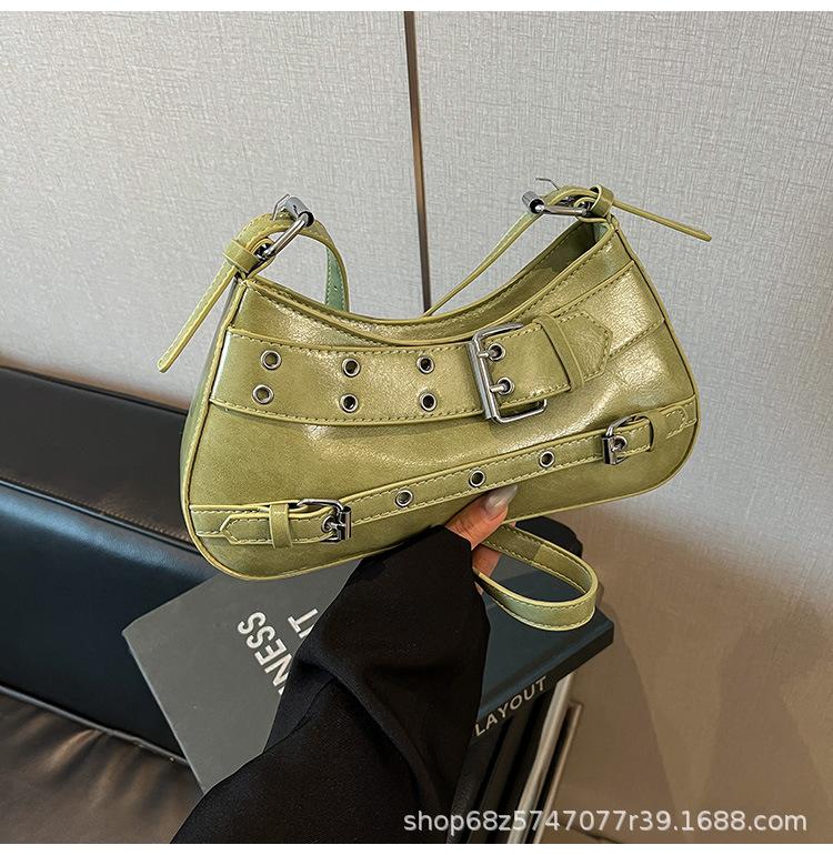 Retro fashion Korean version armpit bag New niche trend design Locomotive bag Versatile high-end single shoulder messenger bag