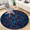 1pc Gaming Controllers Office Round Area Rug, Under Office Chairs Bedroom Living Room Home Decor, Room Deco