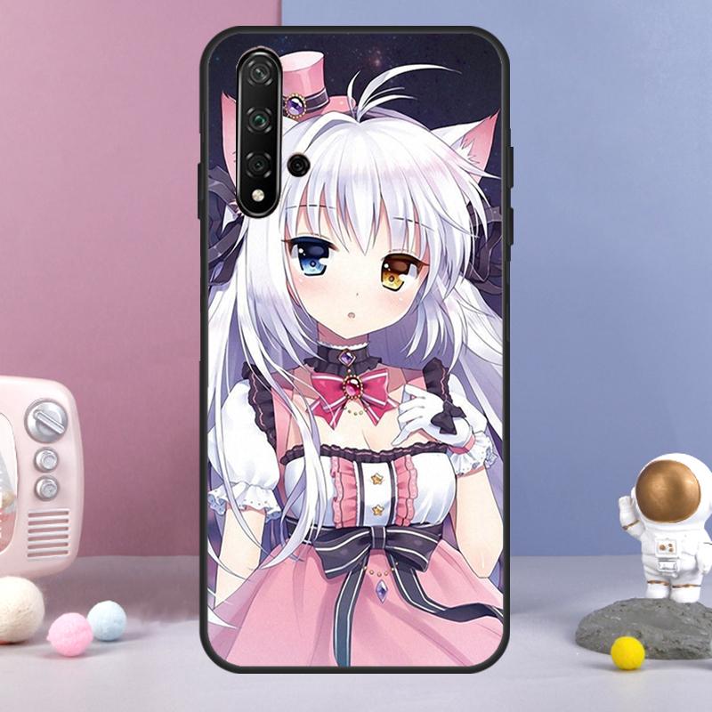 Anime Cat Girl For Huawei Nova Y72 Y61 Y91 Y73 Y90 Y70 Y60 12s 12i 11i 8i 9 10 SE P60 P30 Pro P40 Lite Case