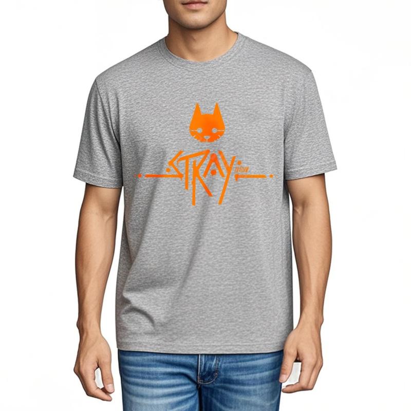 Unisex teeshirt Casual Everyday Tees Orange Cat With Stray Text Daily Wear Everyday Tees Fashion Solid Color Tshirt Workout