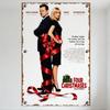 Four Christmases Movie Poster Vintage Distressed Metal Tin Sign - Red Ribbon Satin Bow Artwork for Home Decor Wall Plaque, Bar M