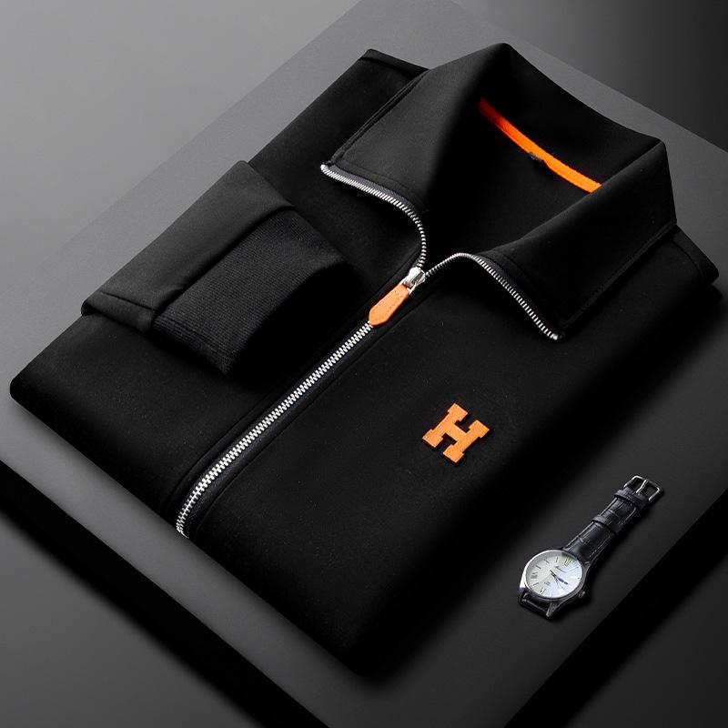 Men's High-End Print Modal Hoodie - 2025 Autumn/Winter Full Zip Casual Sports Jacket