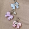 1 Piece Y2K Key Chain Trend Kt Cat Acrylic Colorful 3D Bowknot Keychain For Women Bag Car Phone Pendant Accessories Gifts