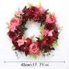 Artificial Peony Wreath Flower Arrangement Sturdy Garland for Anniversary Window