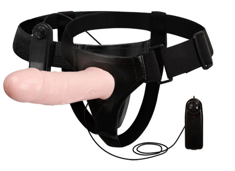 Gode ceinture vibrant Strap-On Hollow 17 x 4.5 cm - Baile - Godes Harnais