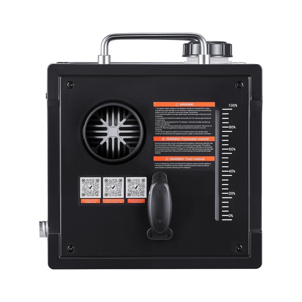 Dieselheizgerät, 8 kW, DC 12 V/24 V, All-in-One tragbares Diesel-Luftheizgerät mit Bluetooth-APP-Steuerung, Fernbedienung und LCD-Bildschirm, 7-Liter-Kraftstofftank für