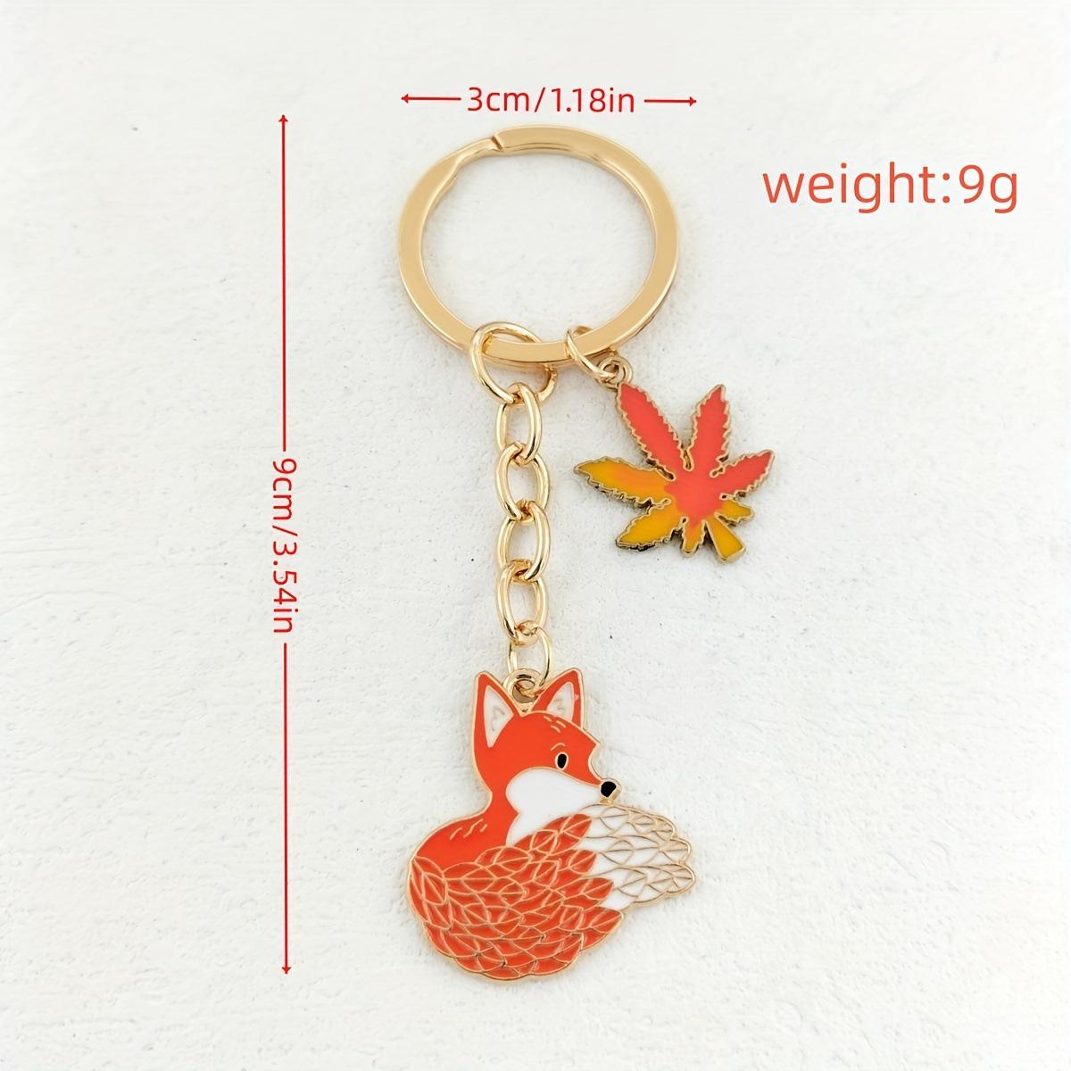 Подвеска-брелок из цинкового сплава «Кленовый лист» - Милый брелок-шарм для рюкзака с животным золотой