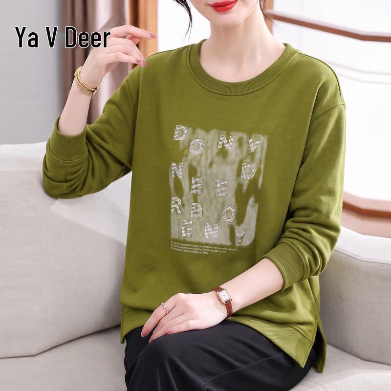 Yalu Casual Letter-Print Long Sleeve Sweatshirt for Women