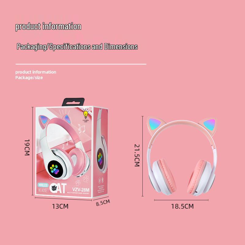 STN-28 Wireless Bluetooth 5.0 Cat Ear Headband Gaming Headset